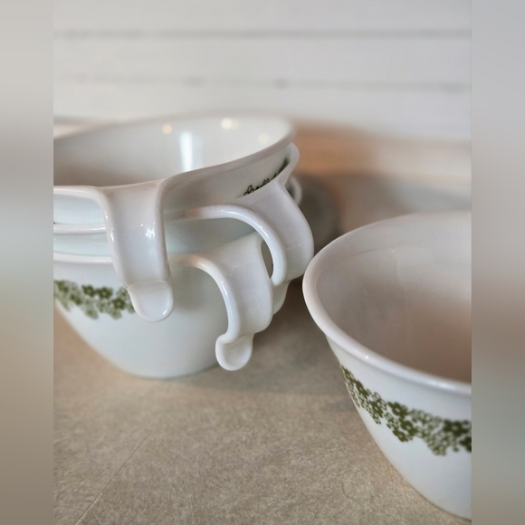 4 Piece Corelle Vintage Hook Tea/Coffee Cups Crazy Daisy Pattern - Picture 4 of 6